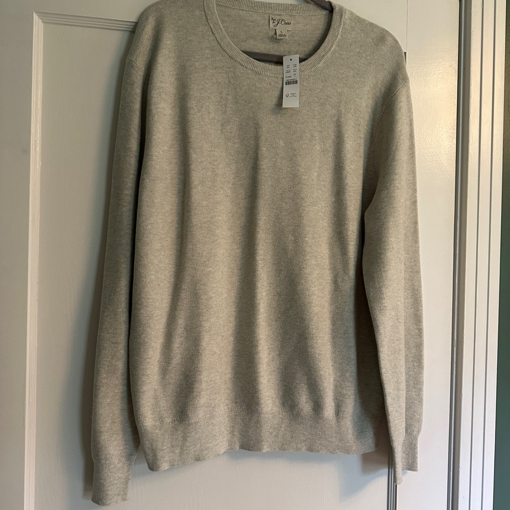 NEW with Tags J. Crew Light Gray Crewneck Sweater